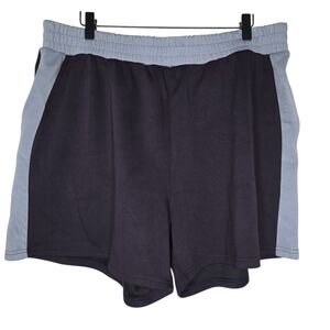 KYOYO Womens 5" Super Soft Cozy Navy Blue Casual Pull On Shorts Size 3XL